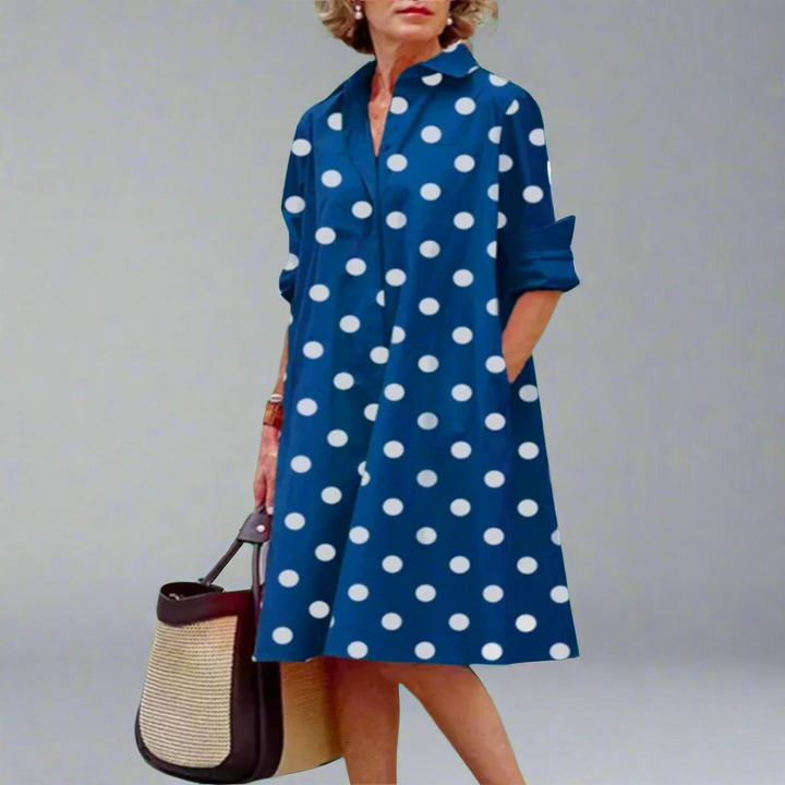 LYRA | Timeless Polka Dot Midi Dress