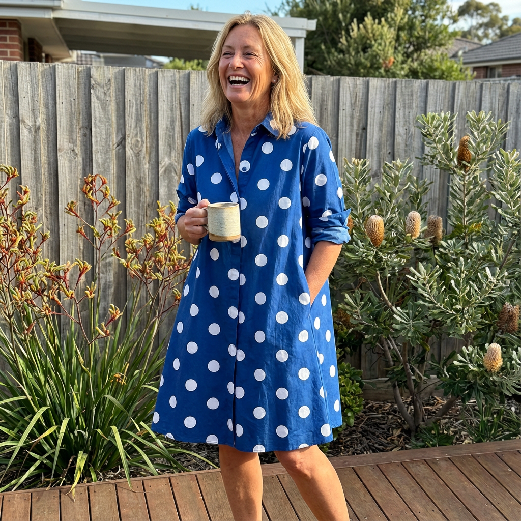 LYRA | Timeless Polka Dot Midi Dress