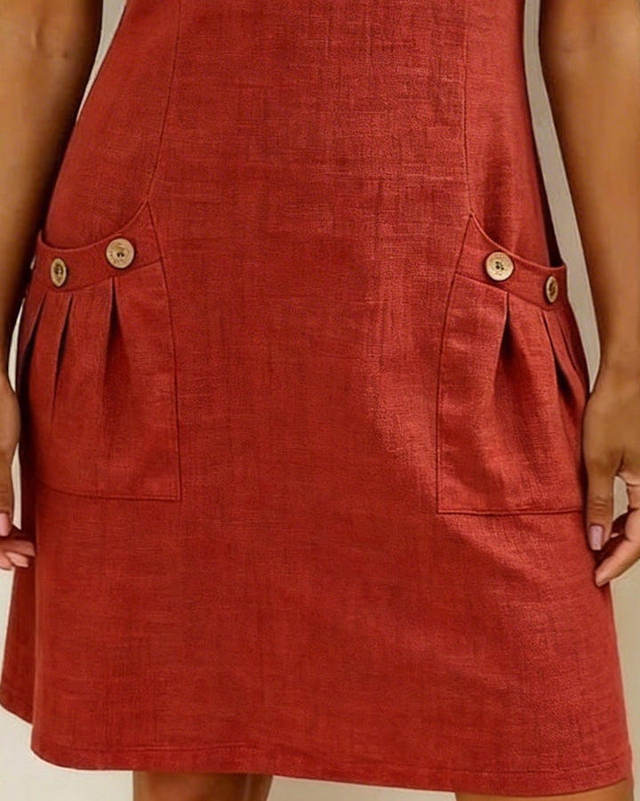 ELIANA | Chic Zip-Front Mini Dress with Pockets