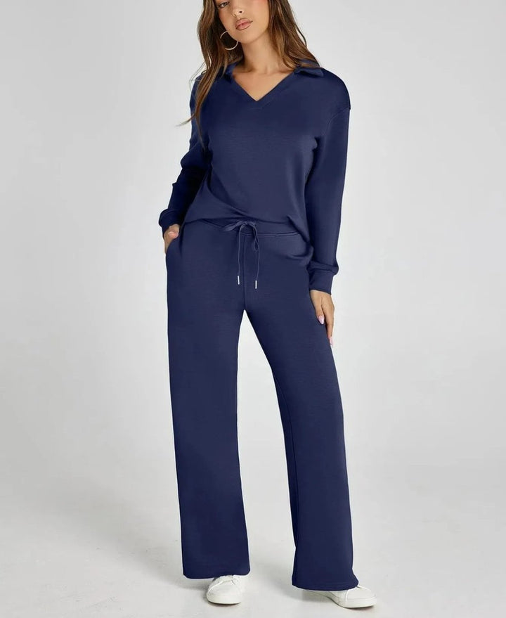 DORZA | Casual Two-Piece Set with Long Sleeves