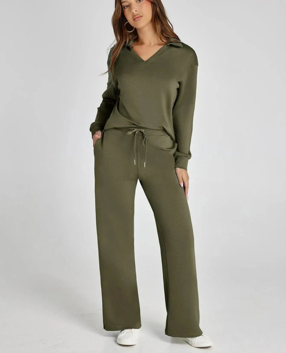 DORZA | Casual Two-Piece Set with Long Sleeves